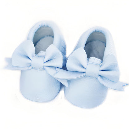 Chaussons Bébé Nœud Papillon Cuir Végan | PetitCâlin