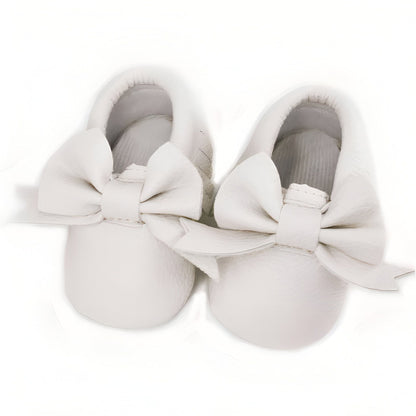 Chaussons Bébé Nœud Papillon Cuir Végan | PetitCâlin
