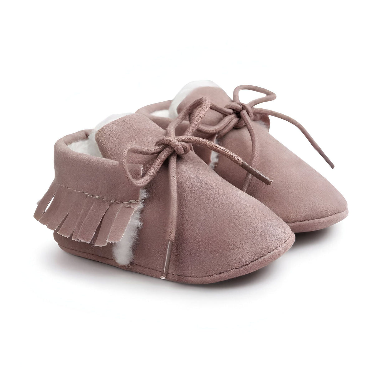 Kido Chaussons Mocassins Bébé Fille Hiver Simili Daim
