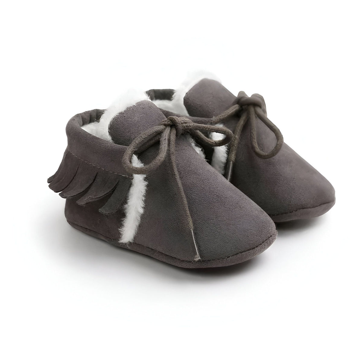 Kido Chaussons Mocassins Bébé Fille Hiver Simili Daim