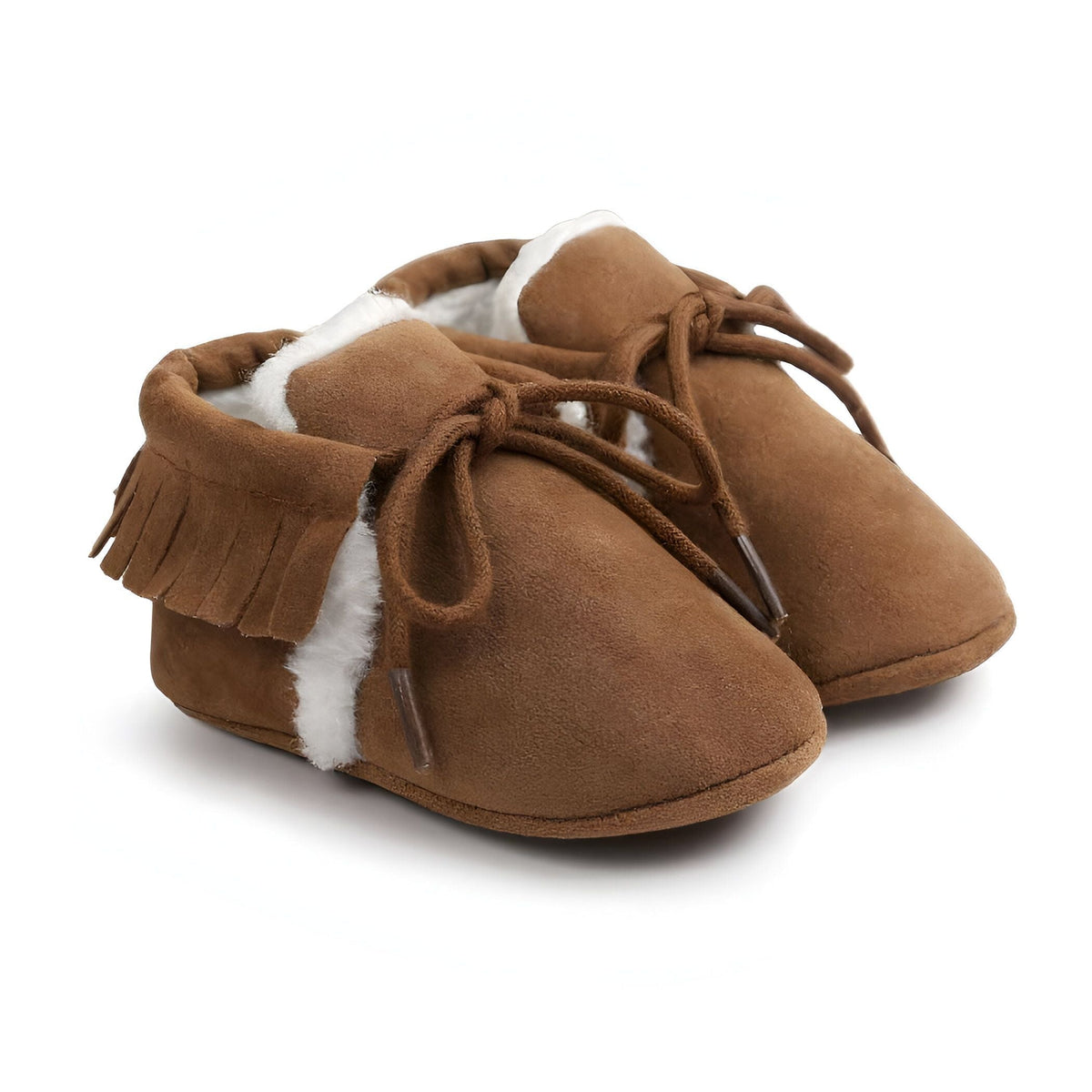 Kido Chaussons Mocassins Bébé Fille Hiver Simili Daim