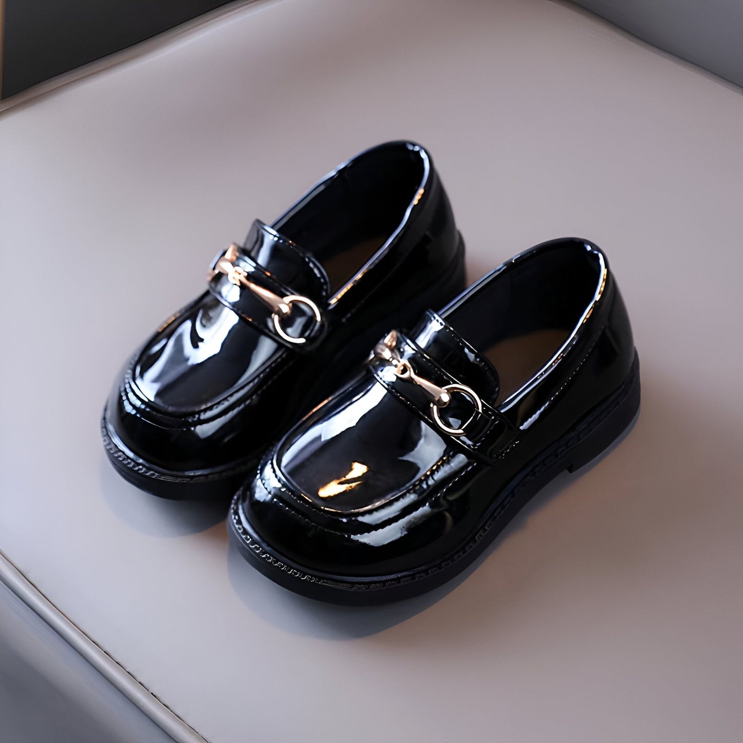 ChicBambin Mocassins Enfant Cérémonie Simili Cuir Verni