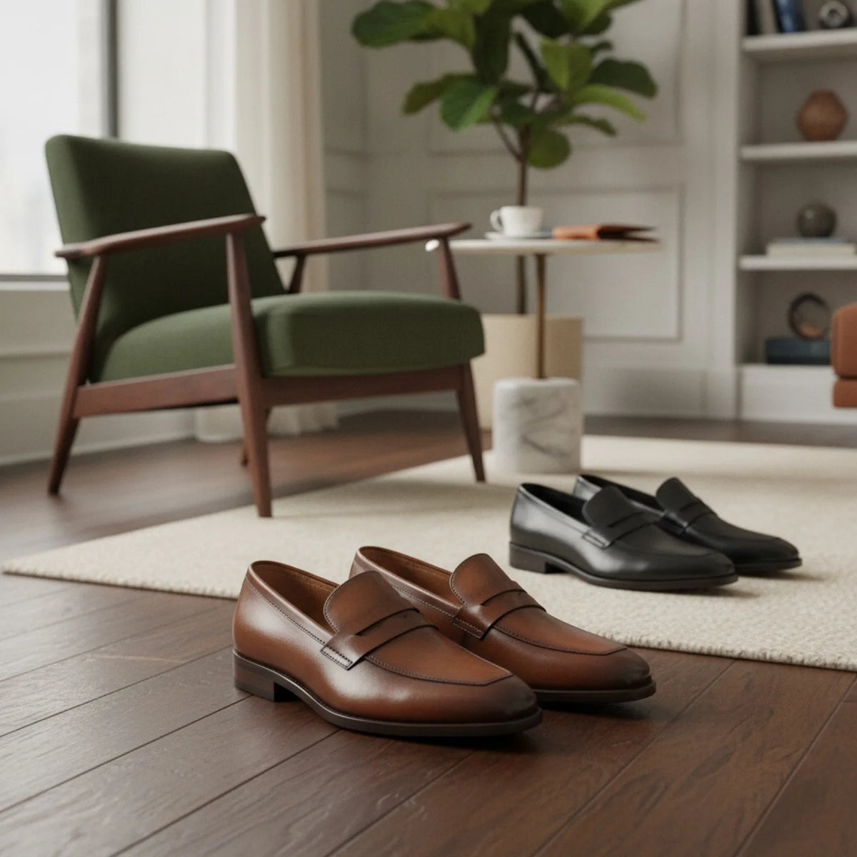 LuxeMoc Mocassins Homme Cuir Véritable Classiques