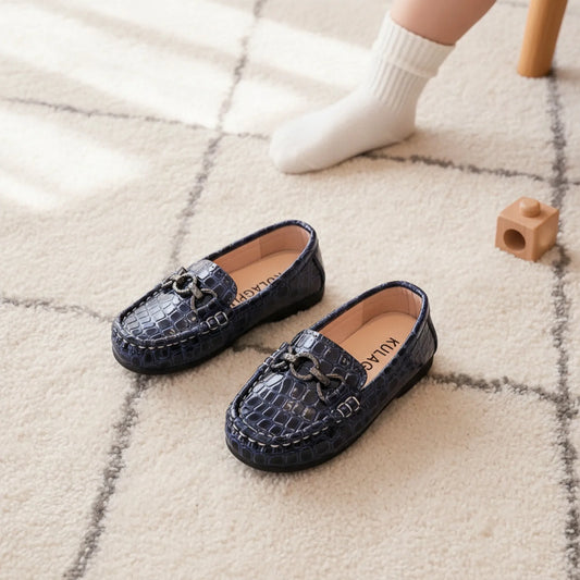 Lux Mocassins bébé Fille Imitation Crocodile Souples