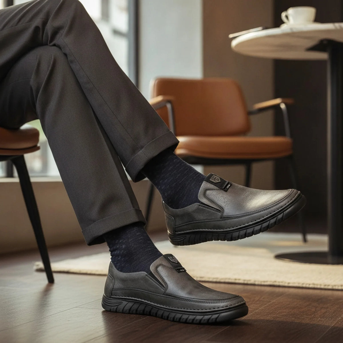 Mocassins Cuir Végan - Confort Homme, Style Raffiné