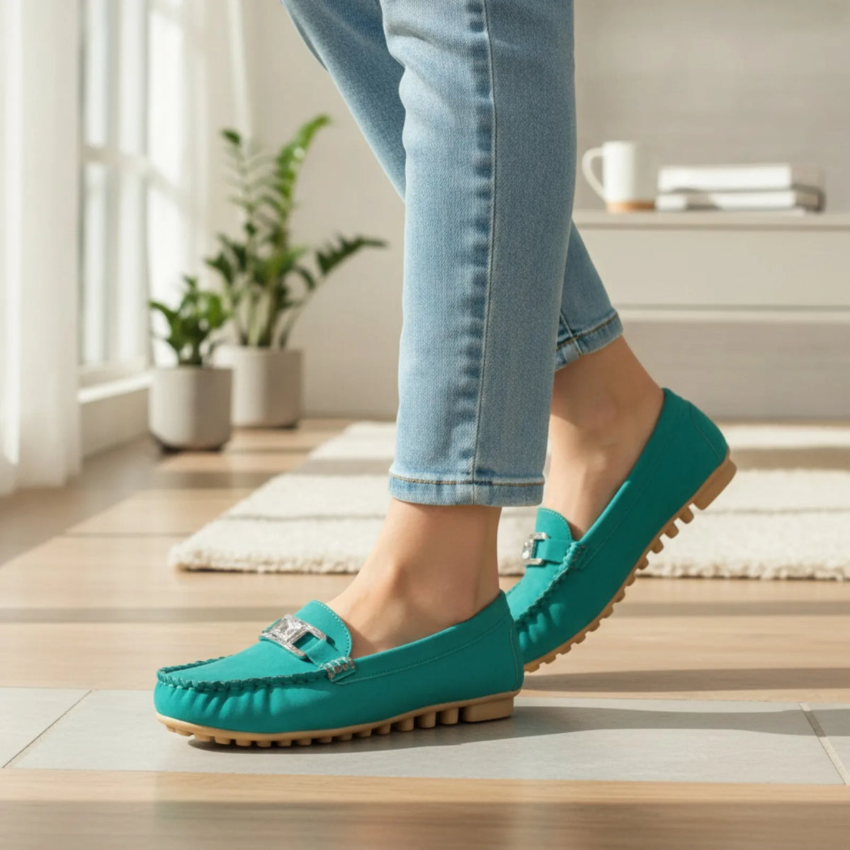 LuxeNova Mocassins en Daim Végan Confortables