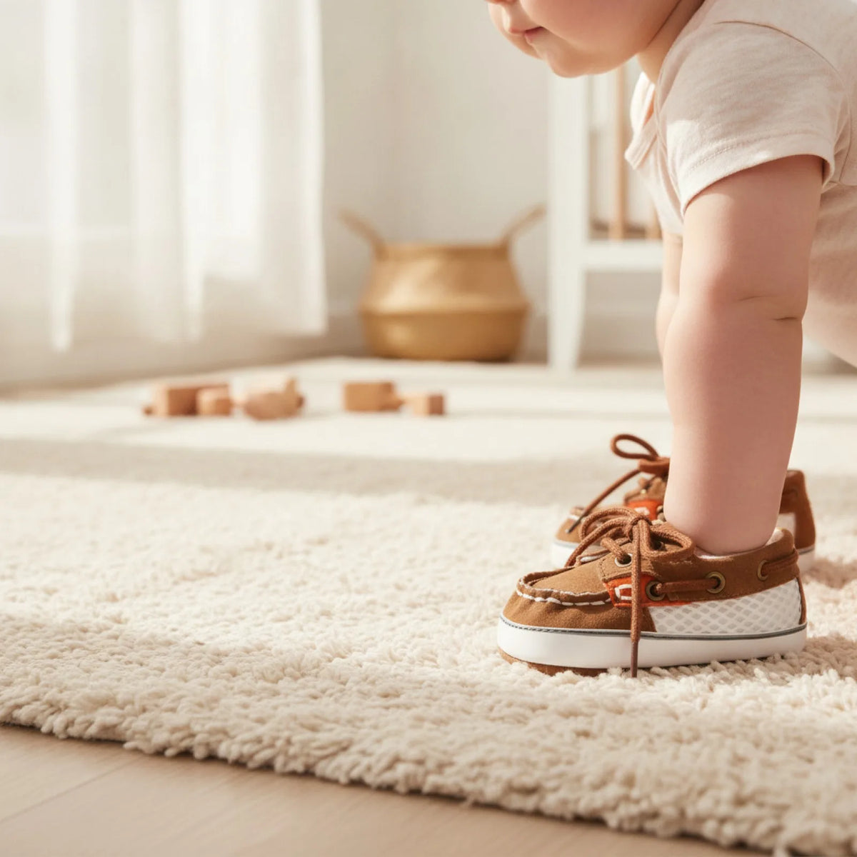 KidzLuxe Mocassins Bébé Bicolores Lacets Élégants