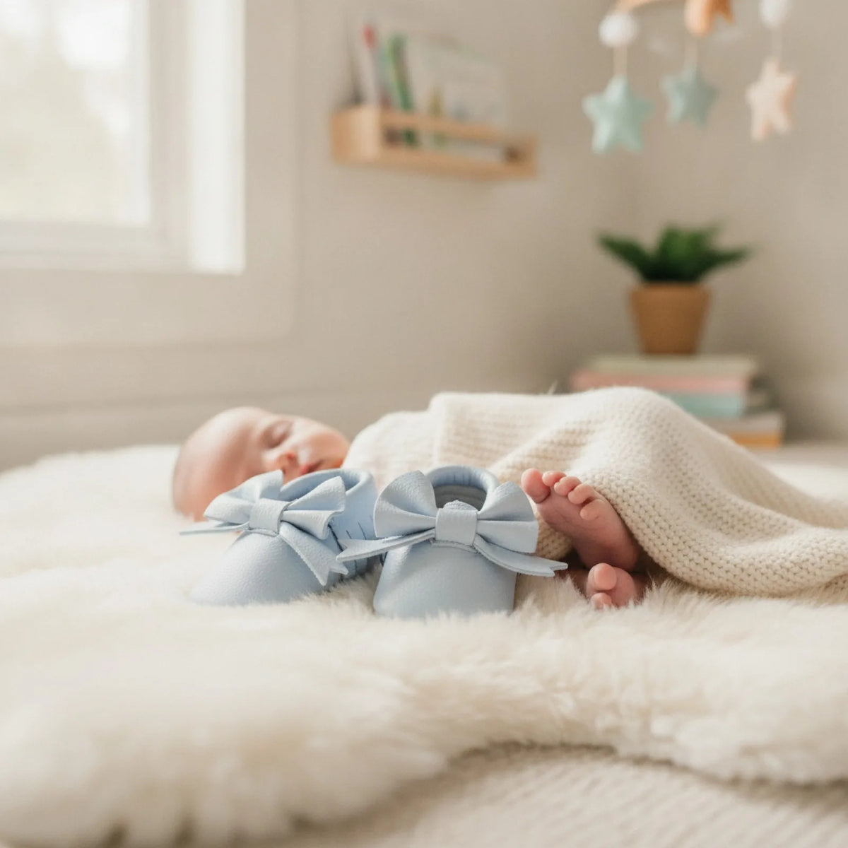 Chaussons Bébé Nœud Papillon Cuir Végan | PetitCâlin
