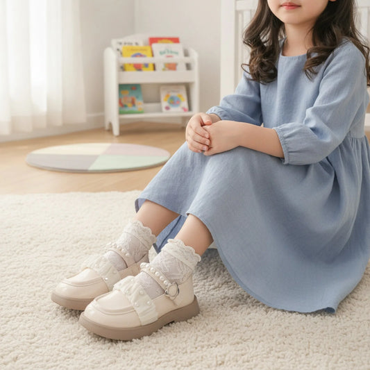 Nexa Mocassins Filles Cuir Synthétique Perles Élégant
