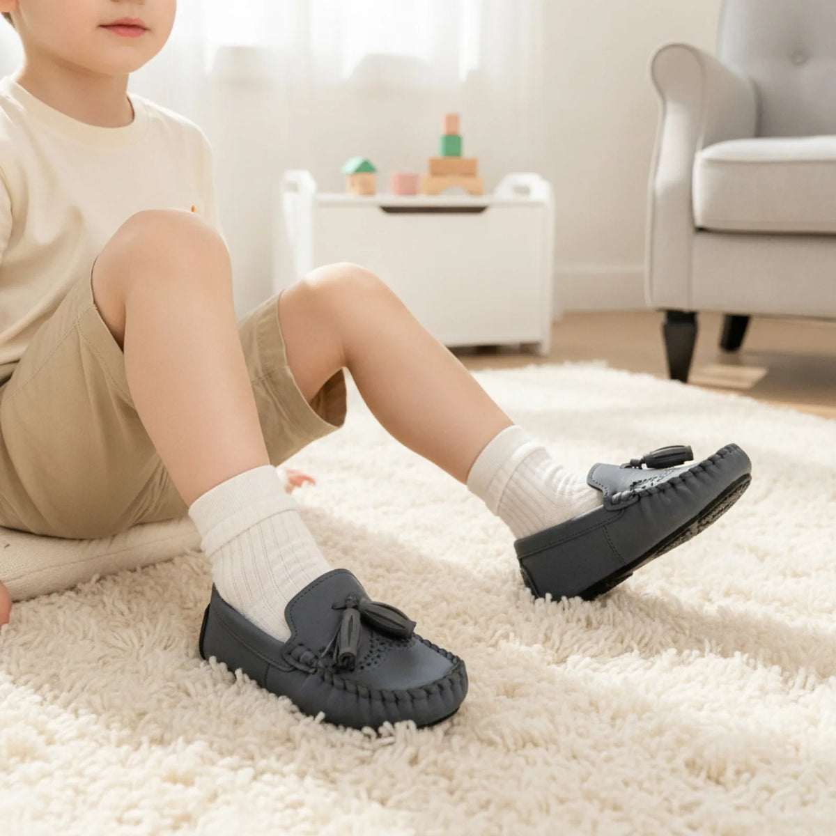 LuxeKids Mocassins garçon élégants à glands