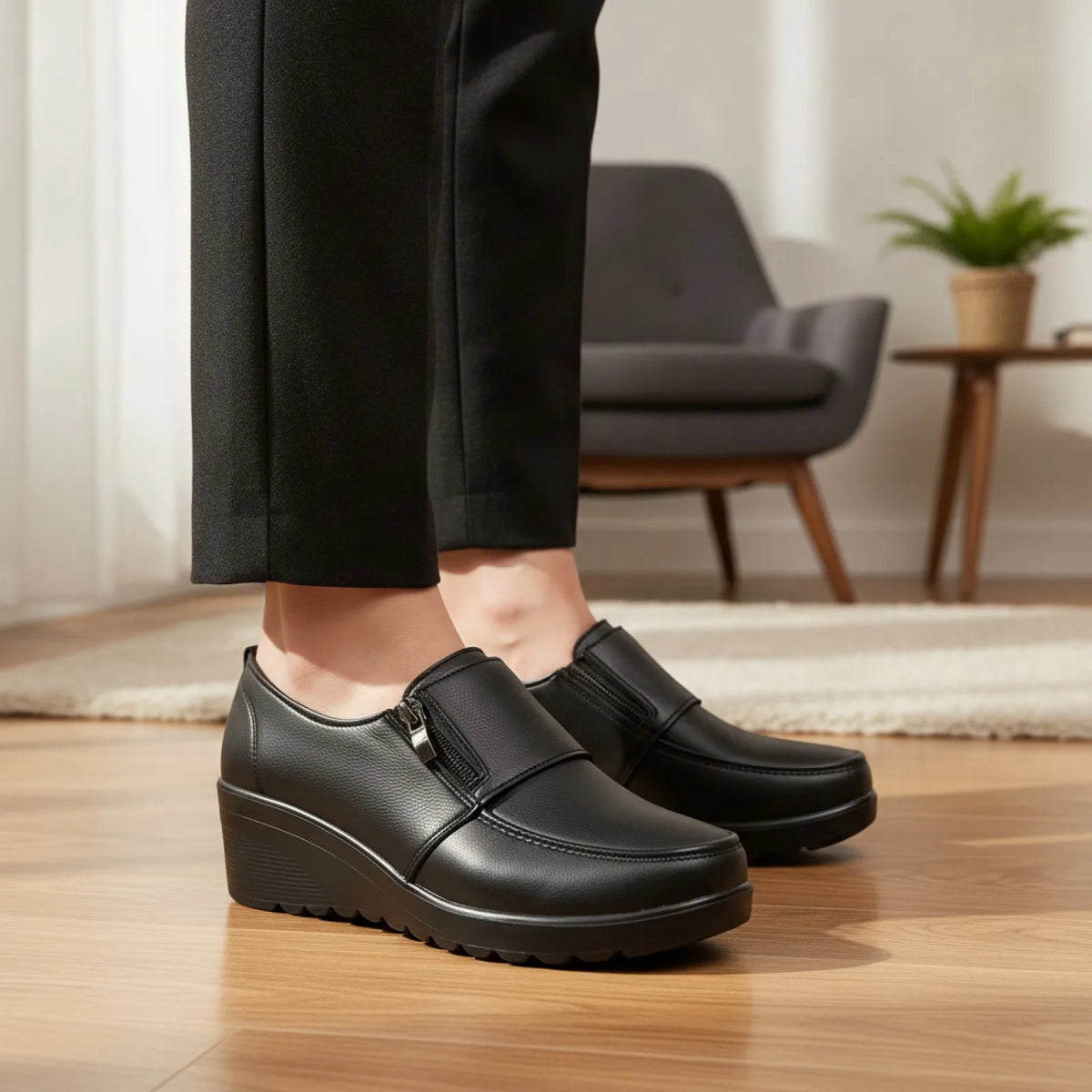 LUX Mocassins femme confort, imperméables, style élégant