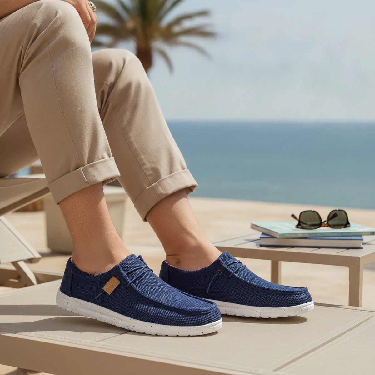 ZenWalk Mocassins toile respirante homme