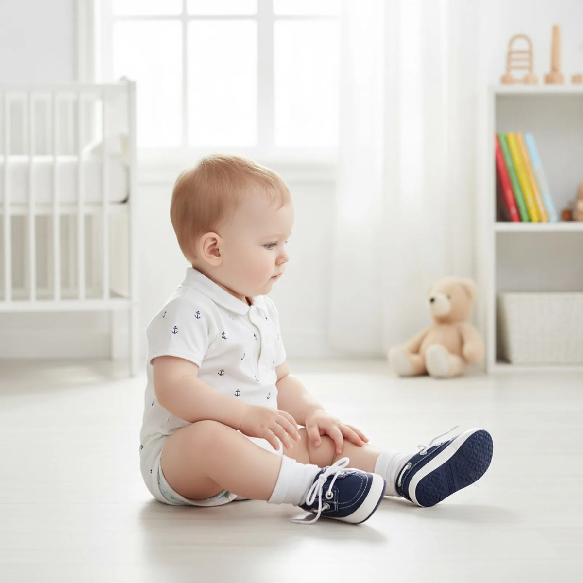 Petit Marin Mocassins Bébé Garçon Bateau Antidérapants