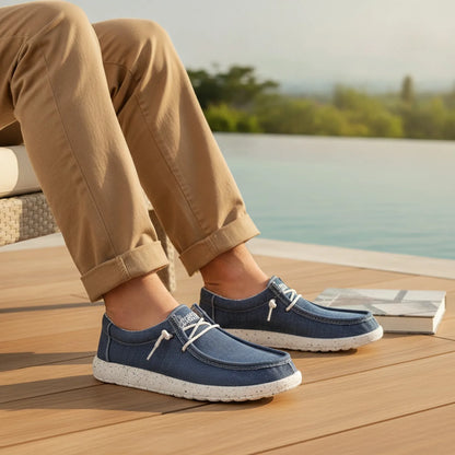 Luxe Mocassins Homme Denim Confort Respirant