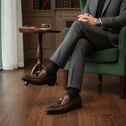 Nova Mocassins Homme Synthétique Zigzag et Glands