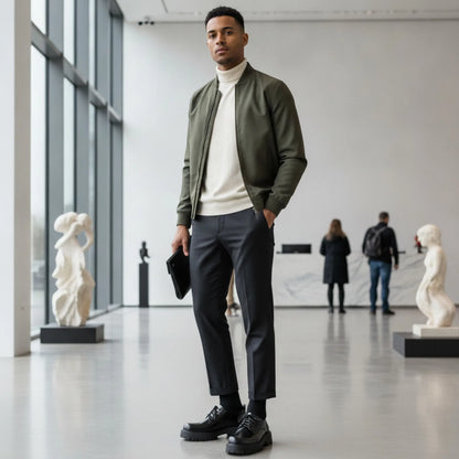Lux Mocassins Homme Cuir Végan Plateforme Décontractés