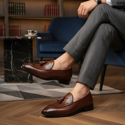 Mocassins Homme Simili Cuir à Glands — Élégance Affinée