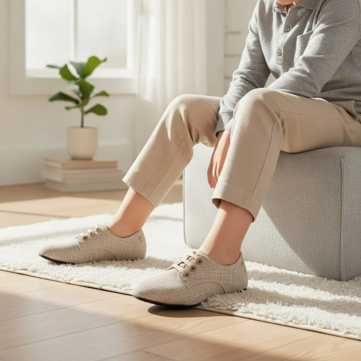 NovaM Mocassins Garçons Tissu Confortables et Élégants