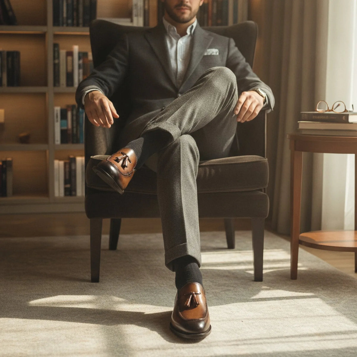 NovaBrand Mocassins Homme Cuir Véritable Glands