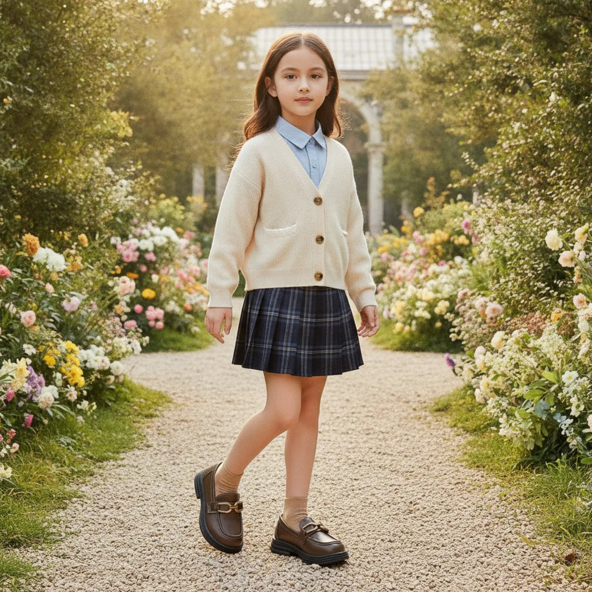Mocassins Fille Boucle Cuir Synthétique - Confortables