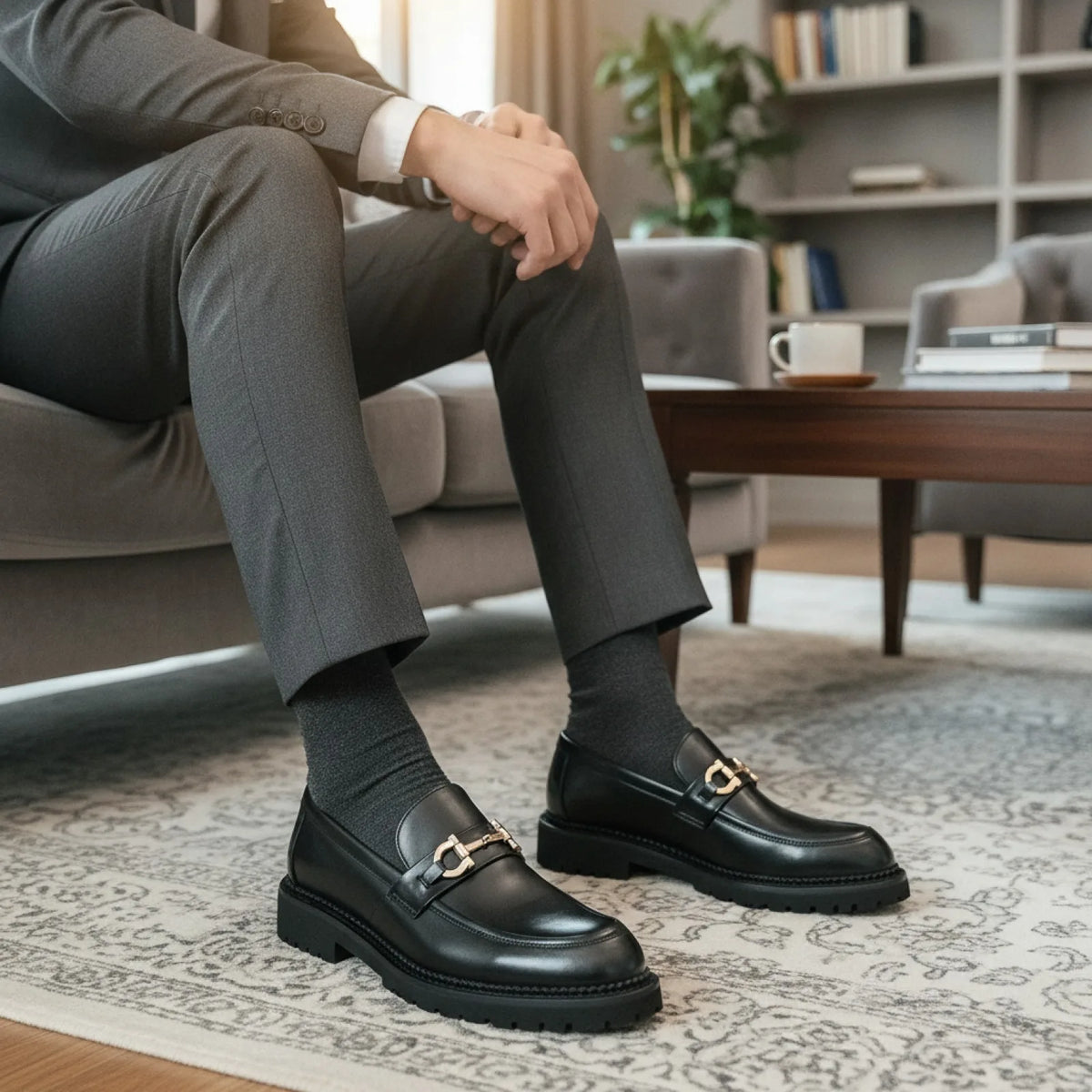 Nova Mocassins Homme Cuir Synthétique Mors Métal