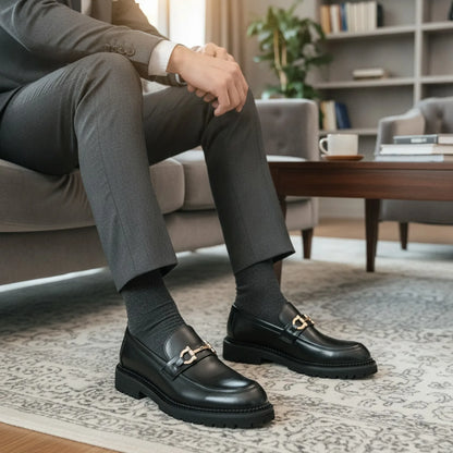 Nova Mocassins Homme Cuir Synthétique Mors Métal