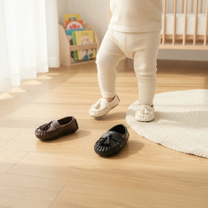 NaturaKids Mocassins enfant cuir végan à glands