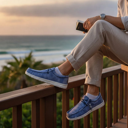 NOVA Mocassins Homme Respirants Effet Jeans