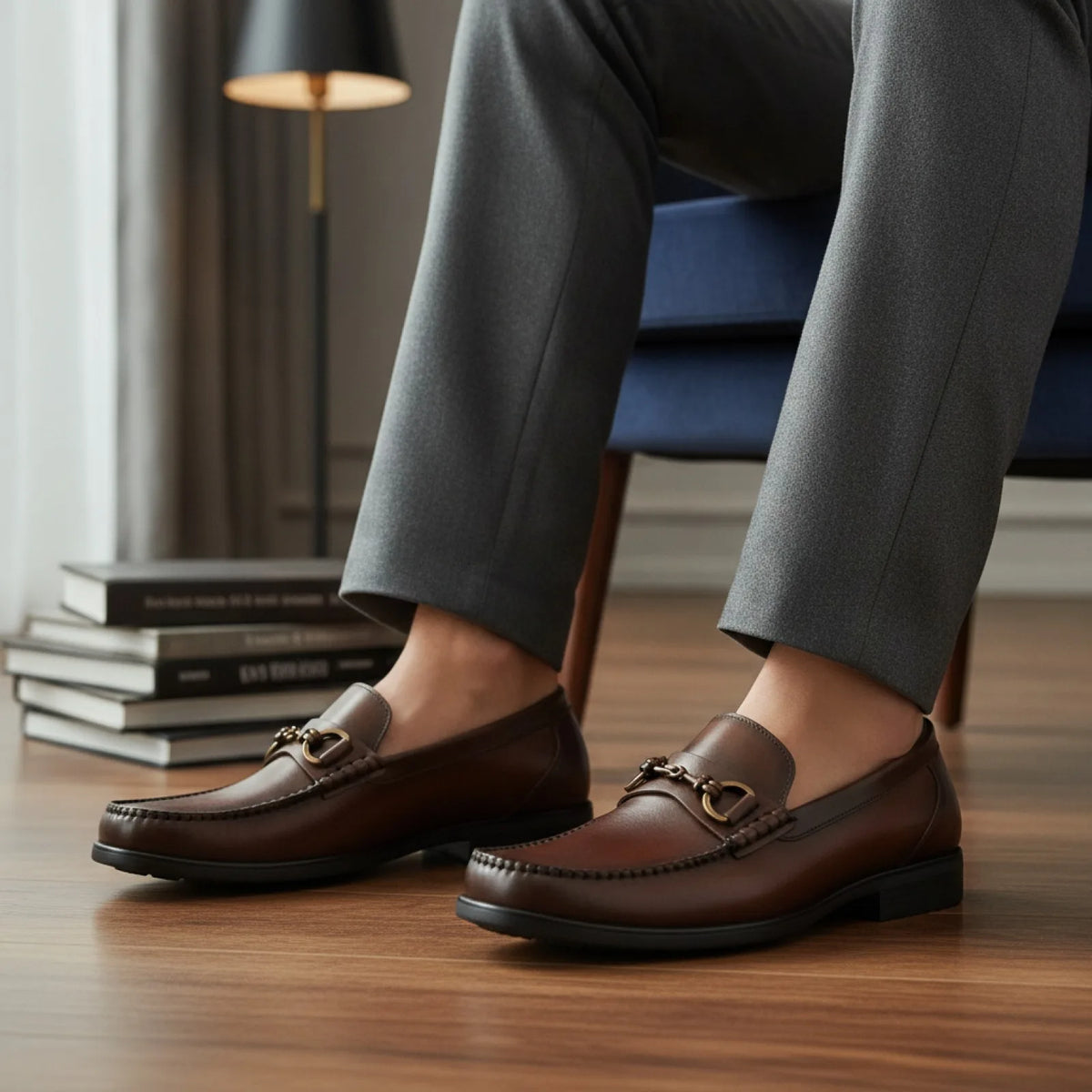 Luxe Mocassins Homme Cuir Véritable Raffinés