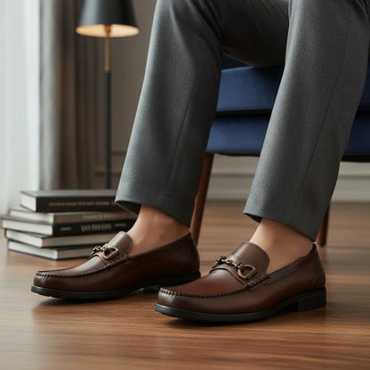 Luxe Mocassins Homme Cuir Véritable Raffinés
