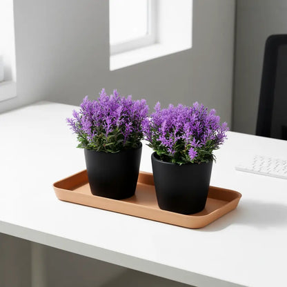 Coupelle rectangulaire pot de fleur