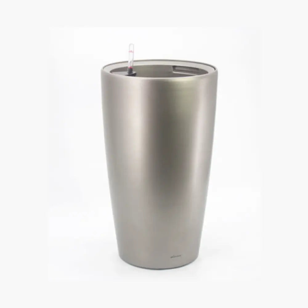 Grand pot de fleur argenté