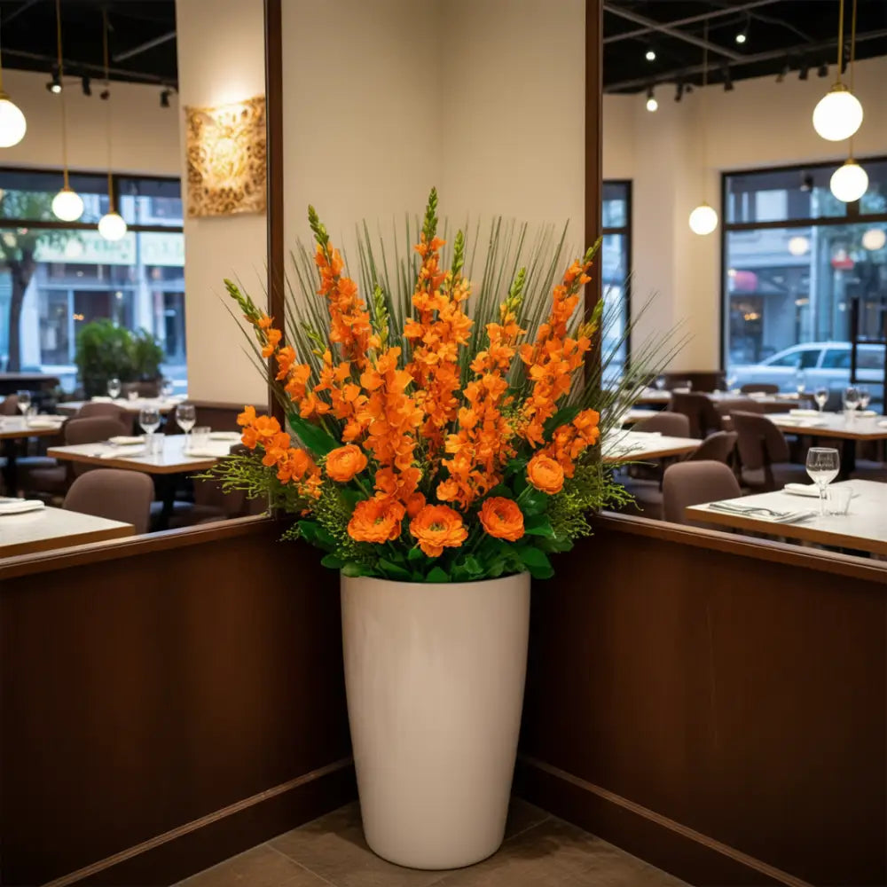 Grand pot de fleur avec réserve d'eau