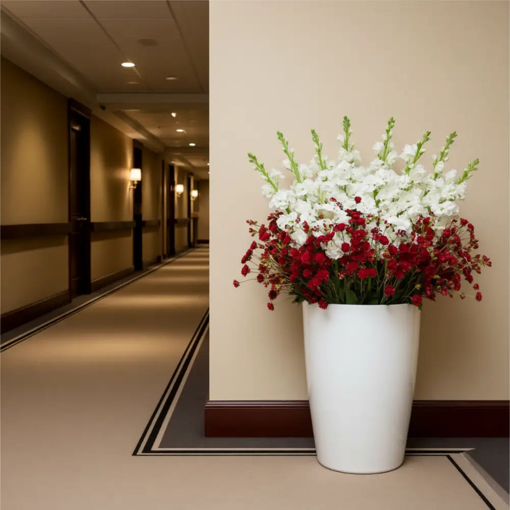 Grand pot de fleur avec réserve d'eau