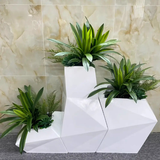 Lot de 3 Grand pot de fleur design extérieur