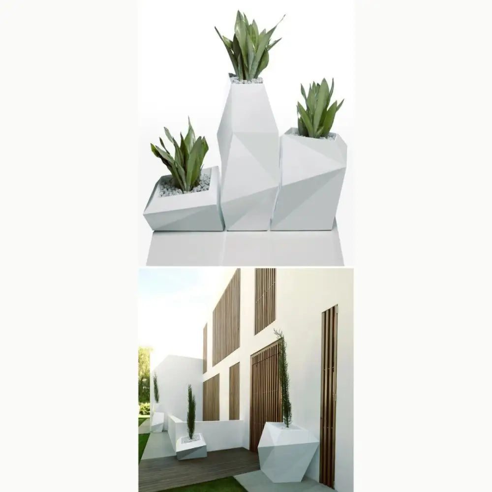 Lot de 3 Grand pot de fleur design extérieur