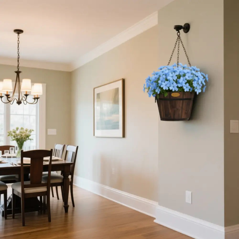 Grand pot de fleur en bois