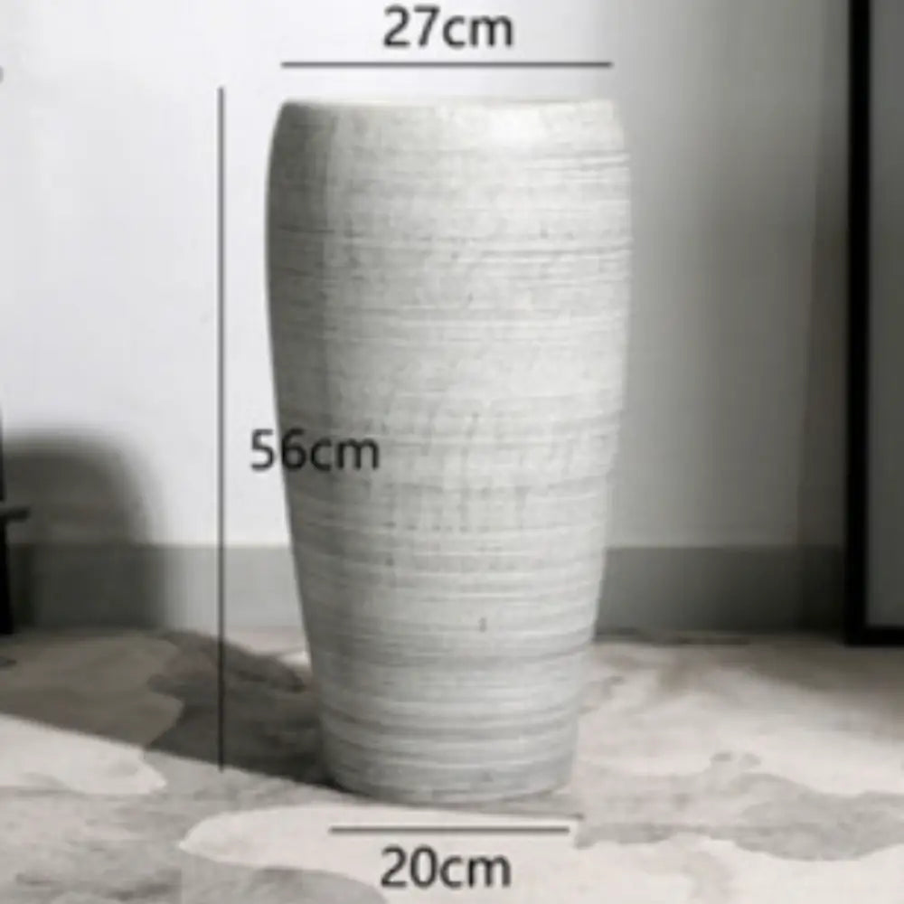 Grand pot de fleur en grès