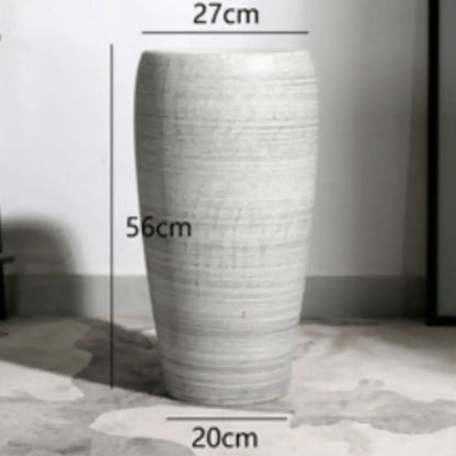 Grand pot de fleur en grès