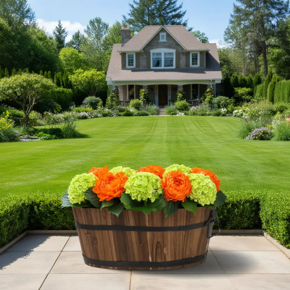 Grand pot de fleur exterieur en bois
