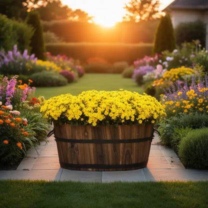 Grand pot de fleur exterieur en bois
