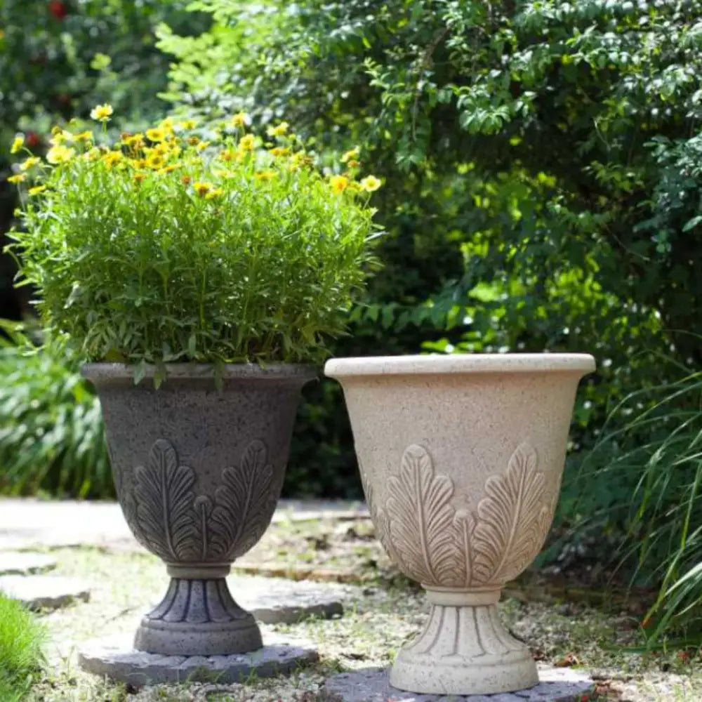 Grand pot de fleur extérieur en résine