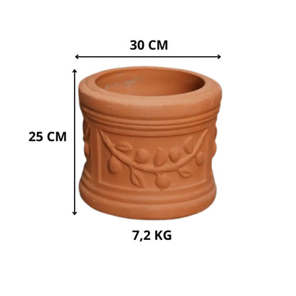 Grand pot de fleur extérieur en terre cuite