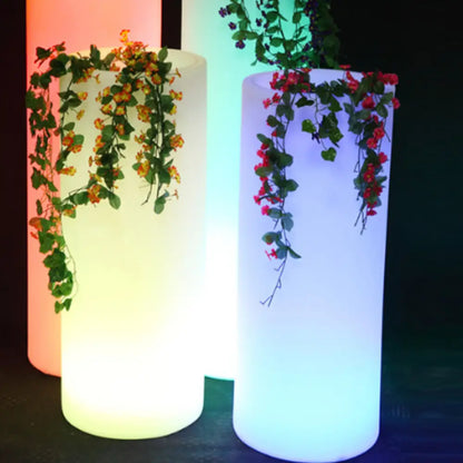 Grand pot de fleur extérieur lumineux