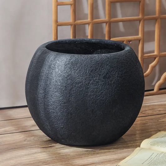 Grand pot de fleur extérieur noir