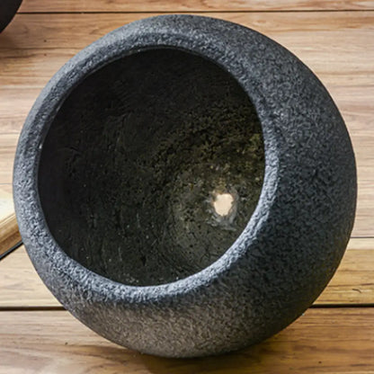 Grand pot de fleur extérieur noir