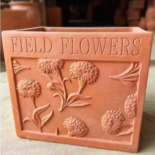 Grand pot de fleur extérieur rectangulaire