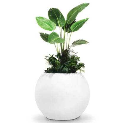 Grand pot de fleur extérieur rond