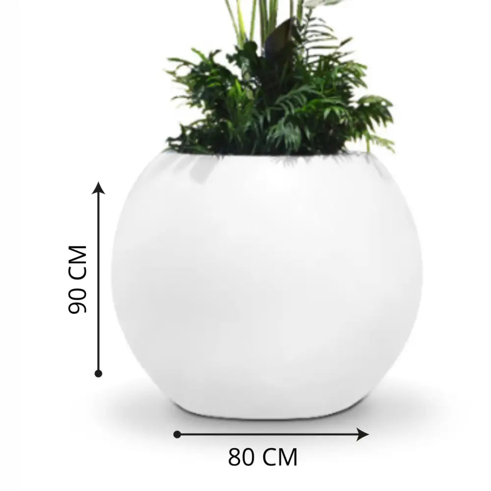 Grand pot de fleur extérieur rond