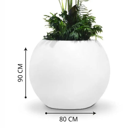 Grand pot de fleur extérieur rond